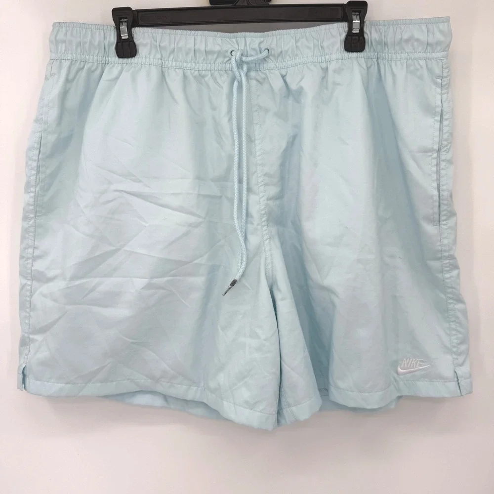 Nike Swim Shorts Men XL Light Blue FN3307-474 Mesh Lined Trunk Pockets